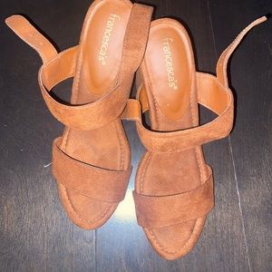 Franchesca’s chunky brown heel NEVER WORN